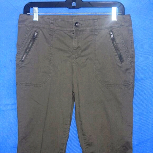 JCP Khaki Green Zip Pocket Pants 6P - Picture 2 of 6